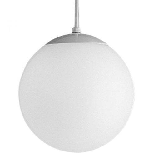 Progress Opal Globes P4402 29 1 100 Watt MED PENDANT in White Finish Model: P4402-29