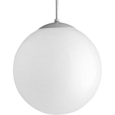 Progress Opal Globes P4403 29 1 150 Watt MED PENDANT in White Finish Model: P4403-29