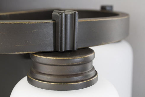 Progress Orbitz Collection Nine Light Two Tier Chandelier in Antique Bronze Finish Model: P4663-20