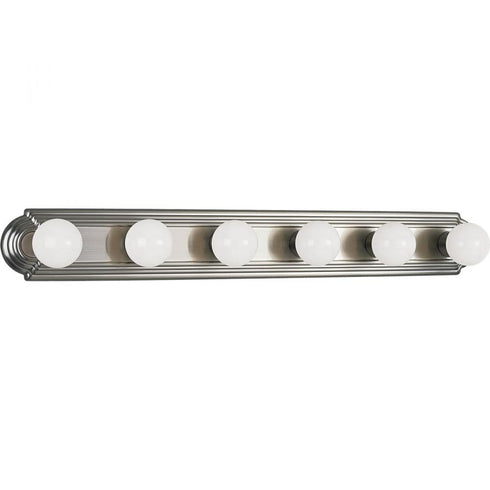 Progress P3026 09 6 60 Watt MED BROADWAY in Brushed Nickel Finish Model: P3026-09