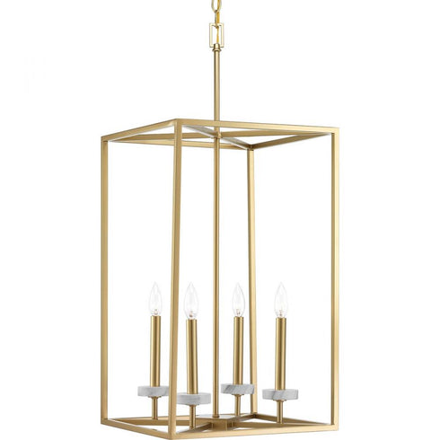 Progress Palacio P500105 078 4 60 Watt CAND FOYER in Vintage Gold Finish Model: P500105-078