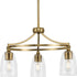 Progress Parkhurst P400295 009 3 60 Watt MED CHANDELIER in Brushed Nickel Finish Model: P400295-009