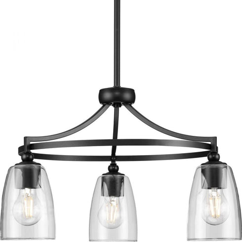 Progress Parkhurst P400295 009 3 60 Watt MED CHANDELIER in Brushed Nickel Finish Model: P400295-009