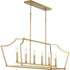 Progress Parkhurst P400300 009 6 60 Watt CAND ISLAND CHANDELIER in Brushed Nickel Finish Model: P400300-009