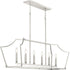 Progress Parkhurst P400300 009 6 60 Watt CAND ISLAND CHANDELIER in Brushed Nickel Finish Model: P400300-009