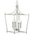 Progress Parkhurst P500214 009 4 60 Watt CAND FOYER in Brushed Nickel Finish Model: P500214-009