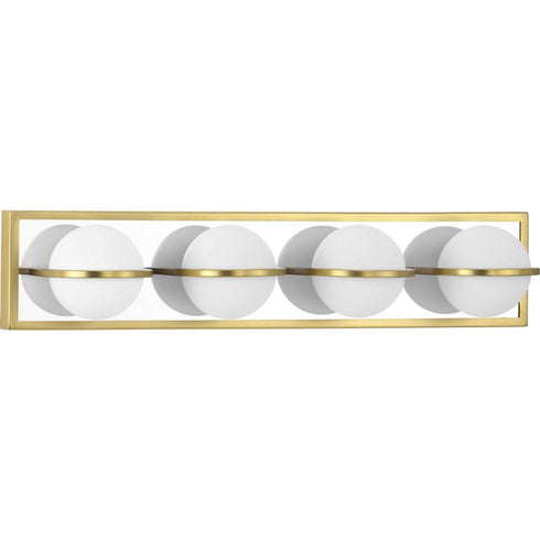 Progress Pearl LED P300313 012 30 4 26 Watt LED BATH BRACKET in Satin Brass Finish Model: P300313-012-30