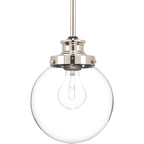 Progress Penn P5067 104 1 100 Watt MED PENDANT in Polished Nickel Finish Model: P5067-104