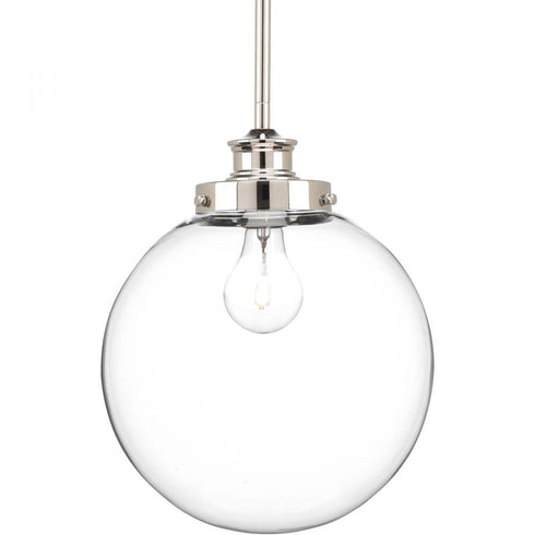 Progress Penn P5070 104 1 100 Watt MED PENDANT in Polished Nickel Finish Model: P5070-104