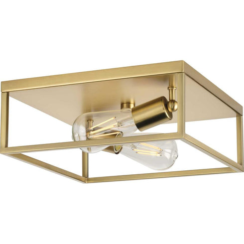 Progress Perimeter P350200 009 2 60 Watt MED FLUSH MOUNT in Brushed Nickel Finish Model: P350200-009