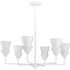 Progress Pinellas Collection Six Light in White Plaster Contemporary Chandelier Model: P400372-197