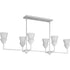 Progress Pinellas Collection Six Light in White Plaster Contemporary Linear Light Model: P400374-197