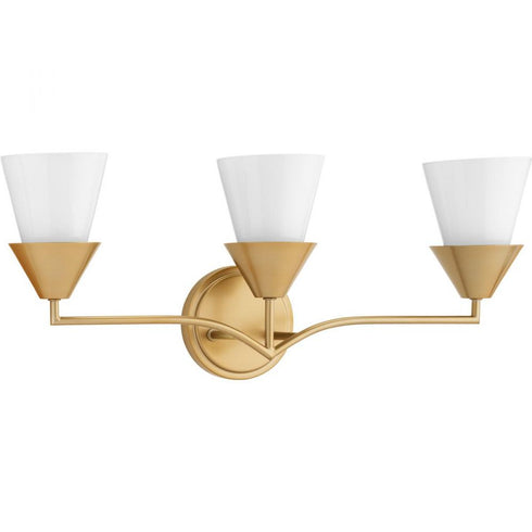 Progress Pinellas Collection Three Light in White Plaster Contemporary Vanity Light Model: P300497-197