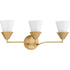 Progress Pinellas Collection Three Light in White Plaster Contemporary Vanity Light Model: P300497-197