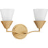 Progress Pinellas Collection Two Light in White Plaster Contemporary Vanity Light Model: P300496-197