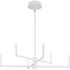 Progress Pivot LED Collection Six Light in Satin White Modern Style Chandelier with Downlight Model: P400260-028-30