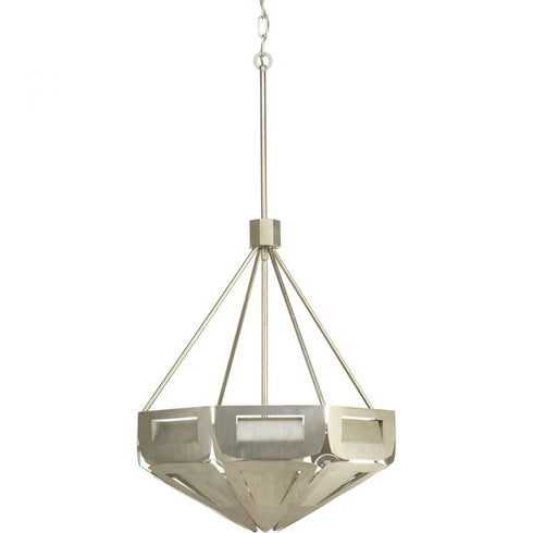 Progress Point Dume™ - Yerba 4 Light P500197 134 4 60 Watt MED PENDANT in Silver Ridge Finish Model: P500197-134