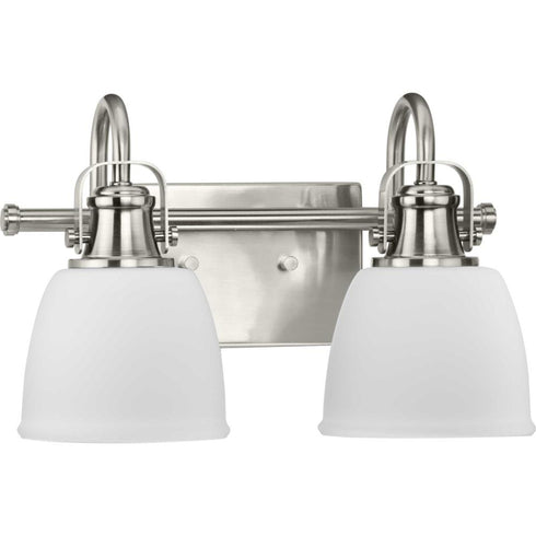Progress Preston P300427 009 2 Light BATH in Brushed Nickel Finish Model: P300427-009