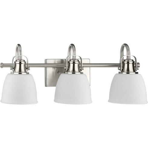 Progress Preston P300428 009 3 Light BATH in Brushed Nickel Finish Model: P300428-009