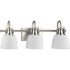 Progress Preston P300428 009 3 Light BATH in Brushed Nickel Finish Model: P300428-009