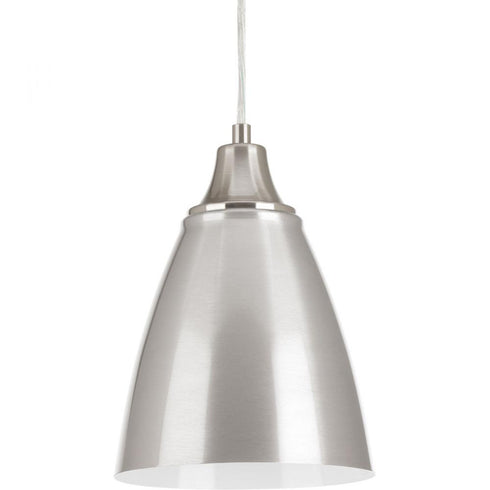 Progress Pure LED Pure Collection One Light LED Pendant in Brushed Nickel Finish Model: P5175-0930K9