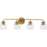 Progress Quillan Collection Four Light in White Plaster Transitional Bath & Vanity Light Model: P300491-197