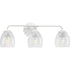 Progress Quillan Collection Three Light in White Plaster Transitional Bath & Vanity Light Model: P300490-197