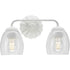 Progress Quillan Collection Two Light in White Plaster Transitional Bath & Vanity Light Model: P300489-197