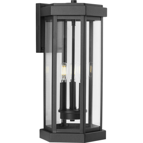 Progress Ramsey P560339 031 3 Light WALL LANTERN in Black Finish Model: P560339-031