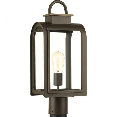 Progress Refuge P6431 108 1 100 Watt MED POST LANTERN in Oil Rubbed Bronze Finish Model: P6431-108