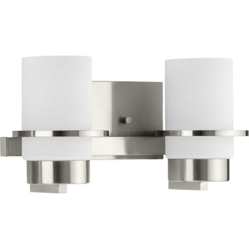 Progress Reiss P300414 009 2 Light BATH in Brushed Nickel Finish Model: P300414-009