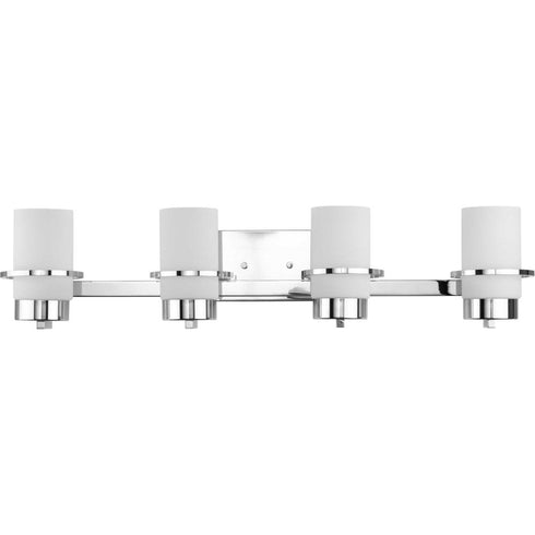 Progress Reiss P300416 009 4 Light BATH in Brushed Nickel Finish Model: P300416-009