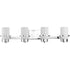 Progress Reiss P300416 009 4 Light BATH in Brushed Nickel Finish Model: P300416-009