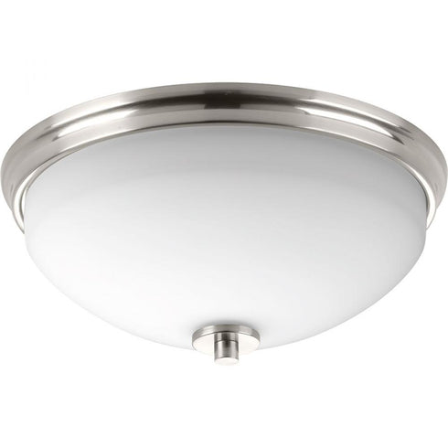Progress Replay P3423 09 2 60 Watt MED FLUSH MOUNT in Brushed Nickel Finish Model: P3423-09