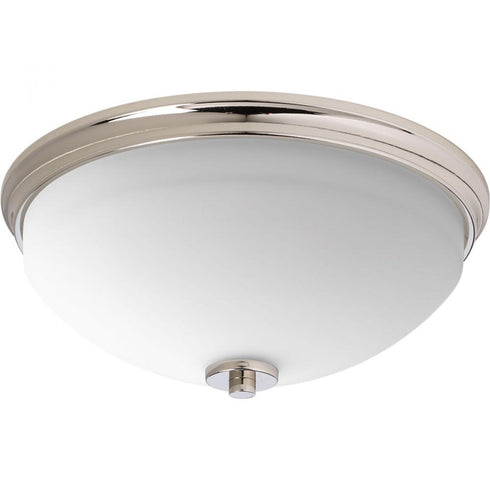 Progress Replay P3423 09 2 60 Watt MED FLUSH MOUNT in Brushed Nickel Finish Model: P3423-09