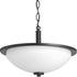 Progress Replay P3424 09 2 100 Watt MED SEMI FLUSH in Brushed Nickel Finish Model: P3424-09