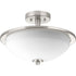 Progress Replay P3424 09 2 100 Watt MED SEMI FLUSH in Brushed Nickel Finish Model: P3424-09