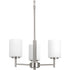 Progress Replay P4318 09 3 100 Watt MED CHANDELIER in Brushed Nickel Finish Model: P4318-09