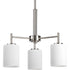 Progress Replay P4318 09 3 100 Watt MED CHANDELIER in Brushed Nickel Finish Model: P4318-09