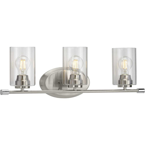 Progress Riley P300278 009 3 60 Watt MED BATH BRACKET in Brushed Nickel Finish Model: P300278-009