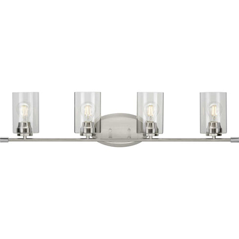 Progress Riley P300279 009 4 60 Watt MED BATH BRACKET in Brushed Nickel Finish Model: P300279-009