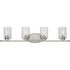 Progress Riley P300279 009 4 60 Watt MED BATH BRACKET in Brushed Nickel Finish Model: P300279-009