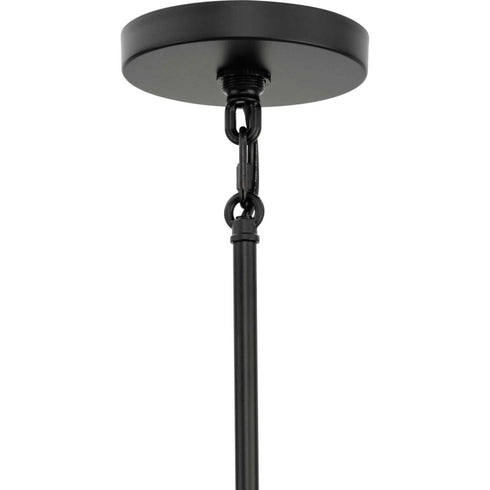 Progress Rivera Collection 5 Light in Matte Black Luxe Industrial Chandelier Model: P400363-31M