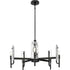 Progress Rivera Collection 5 Light in Matte Black Luxe Industrial Chandelier Model: P400363-31M