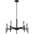 Progress Rivera Collection 5 Light in Matte Black Luxe Industrial Chandelier Model: P400363-31M