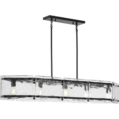 Progress Rivera Collection 5 Light in Matte Black Luxe Industrial Linear Light Model: P400356-31M
