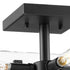 Progress Rivera Collection Four Light 13 in. in Matte Black Luxe Industrial Flush Mount Model: P350271-31M