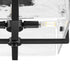 Progress Rivera Collection Four Light 13 in. in Matte Black Luxe Industrial Flush Mount Model: P350271-31M