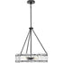 Progress Rivera Collection Four Light in Matte Black Luxe Industrial Chandelier Model: P400354-31M