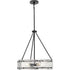 Progress Rivera Collection Four Light in Matte Black Luxe Industrial Chandelier Model: P400354-31M